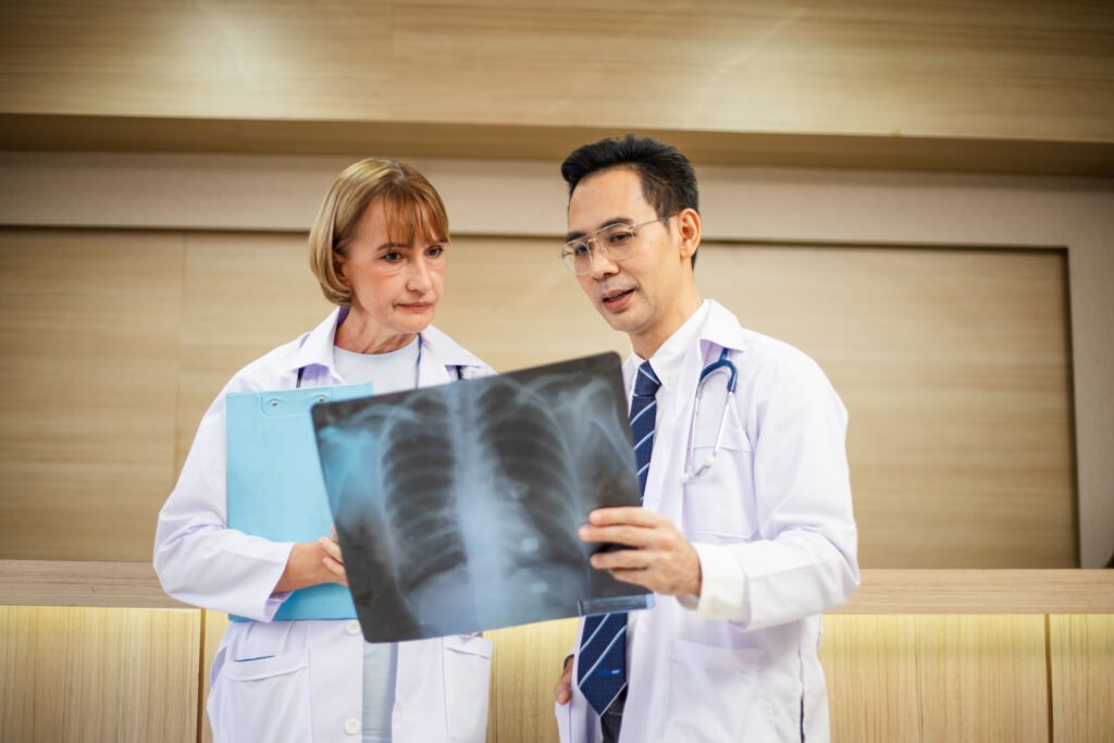 doctors are discussing the patient's condition.